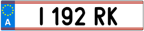 Trailer License Plate